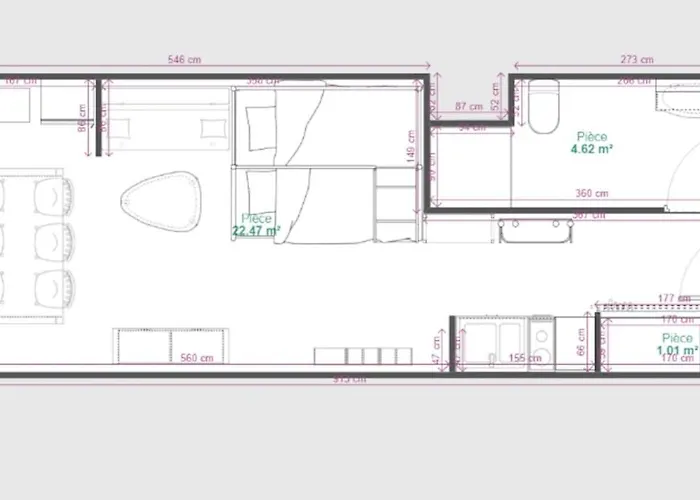 Studio-cabine 6 Couchages Cap-d'agde